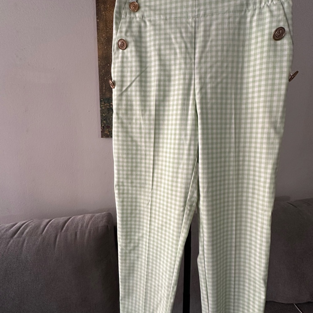 Green Checkered Women’s Pants